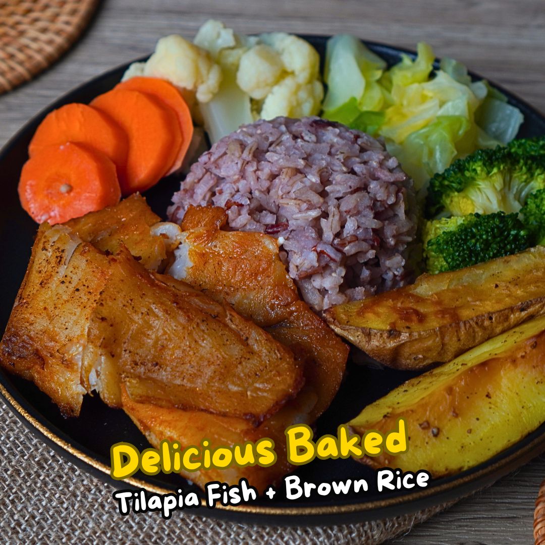 (Muscle Gain) Delicious Baked Tilapia Fish 450g