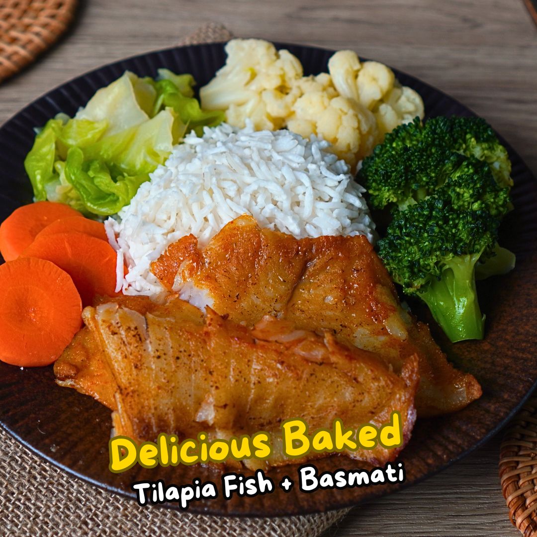 (Muscle Gain) Delicious Baked Tilapia Fish 450g