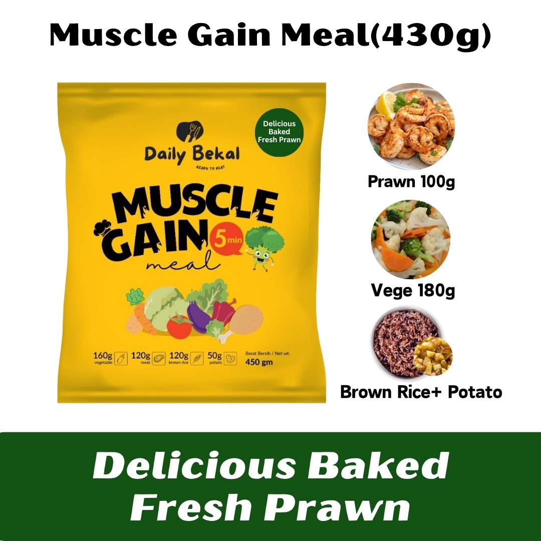 (Muscle Gain) Delicious Baked Fresh Prawn 430g
