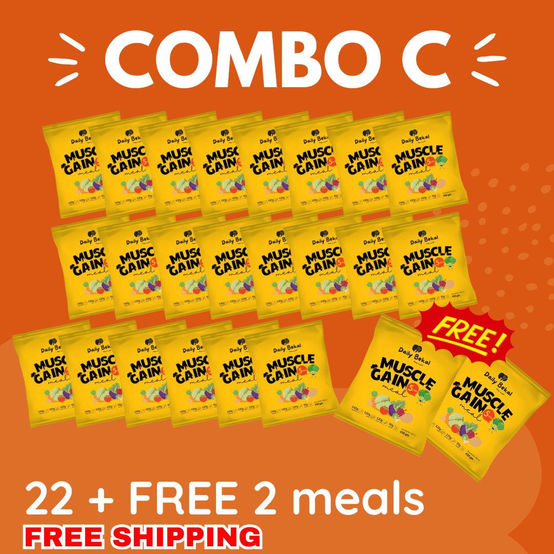 Muscle Gain COMBO C - 22+FREE 2 meals