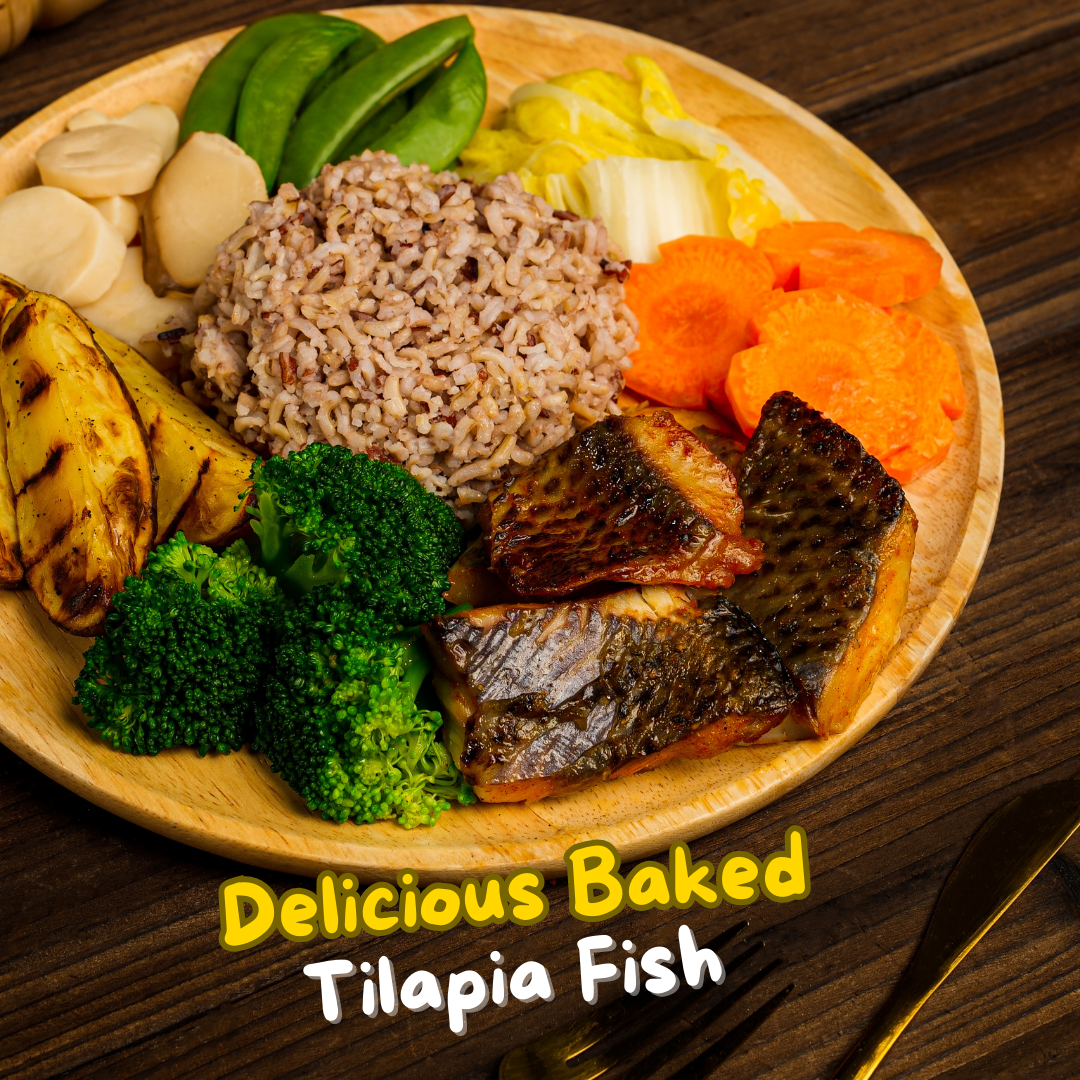 (Muscle Gain) Delicious Baked Tilapia Fish 450g