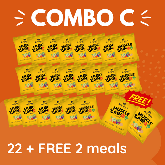 Muscle Gain COMBO C - 22+FREE 2 meals